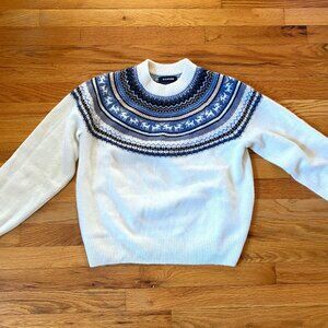 NAADAM Cashmere Goat Fair Isle Crewneck Sweater - Small